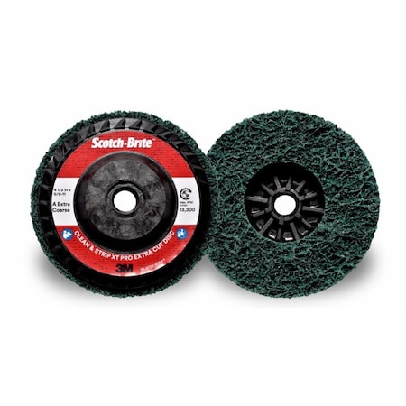 3M Clean and Strip XT Pro Extra Cut Disc, XC-DC, A/O Extra Coarse, Green, 4-1/2 in x 7100175520